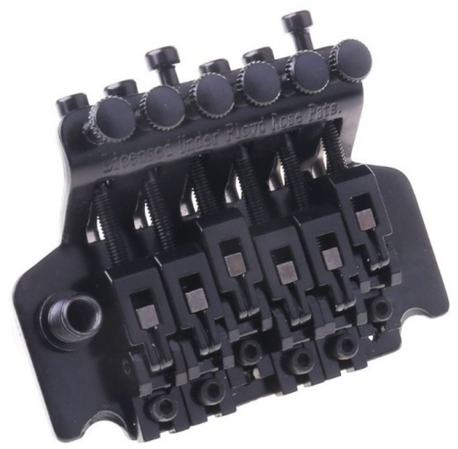 블랙 트레몰로 브릿지 더블 잠금 시스템 일렉트릭 기타 스트링 브리지 플로이드 로즈 Lic I/banez 용 기타