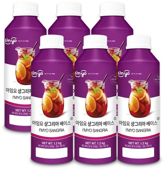 아임요 샹그리아 베이스, 1.2kg, 6개