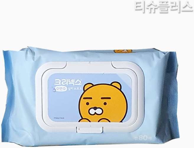 크리넥스 수앤수 라이언 물티슈 캡형 80매 X 10팩, 20개