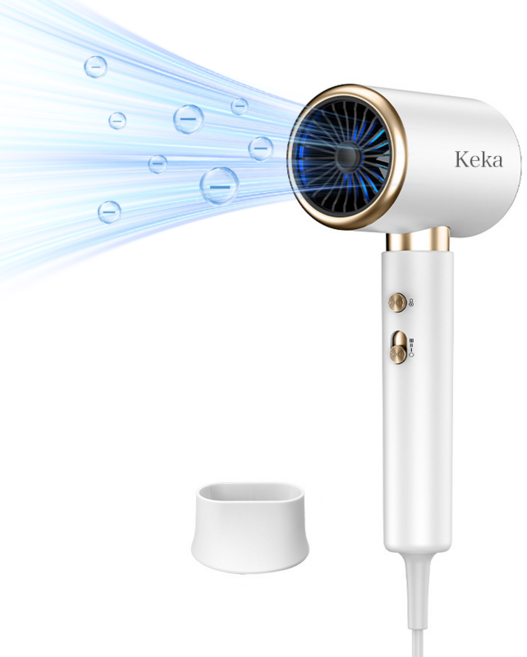 고속 헤어 드라이어 냉풍 열풍 음이온 가정용 드라이기, 화이트