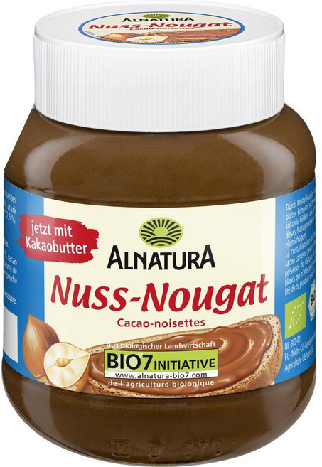 독일 알나투라 Alnatura Nougat cream 견과류 누가 크림 스프레드 잼, 6개, 400g