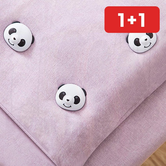 침대 이불 매트 고정 클립 밀림방지 찝게 침구 정리 1+1, 1개, one  3) 팬더 고정핀 분리자석