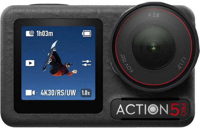 DJI 오즈모 액션 5 프로 액션캠 스탠다드 콤보, DJI 오즈모 액션 5 프로 스탠다드 콤보 125589, 블랙