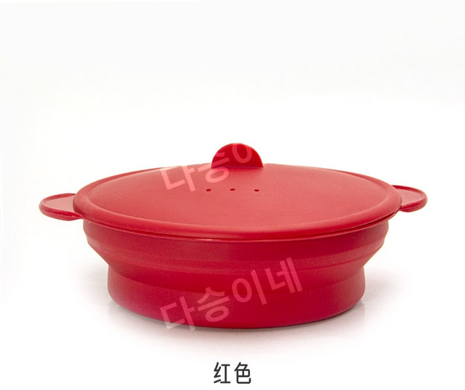 전자레인지 찜기 오븐 베이킹 트레이 식품 보관 용기 냉장고 찜기 수프 냄비 스튜 냄비 캐서롤, 1개, 레드