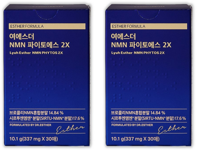 에스더포뮬러 여에스더 NMN 파이토에스 2X 2박스 (60매), 2개, 30회분