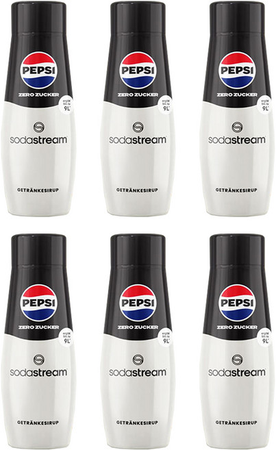 소다스트림 펩시 제로 콜라 시럽 440ml 6개