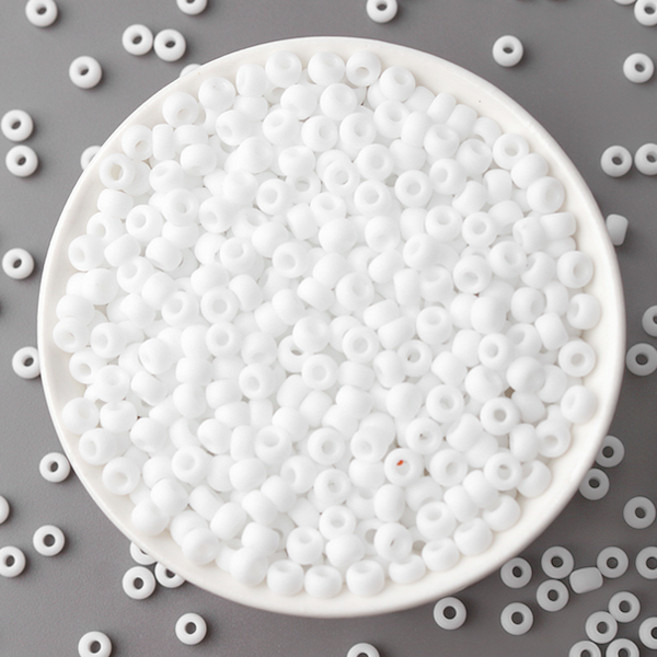 비즈아이 [3031-01]미유키비즈 시드비즈 3mm 화이트 OP 무광 402F 10g