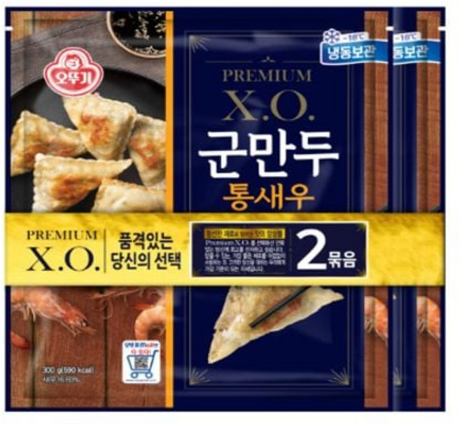 (냉동)오뚜기 XO통새우군만두(300gX2) 오뚜기만두 XO만두 통새우군만두 군만두 만두 lan+84359te, 1개, 1g