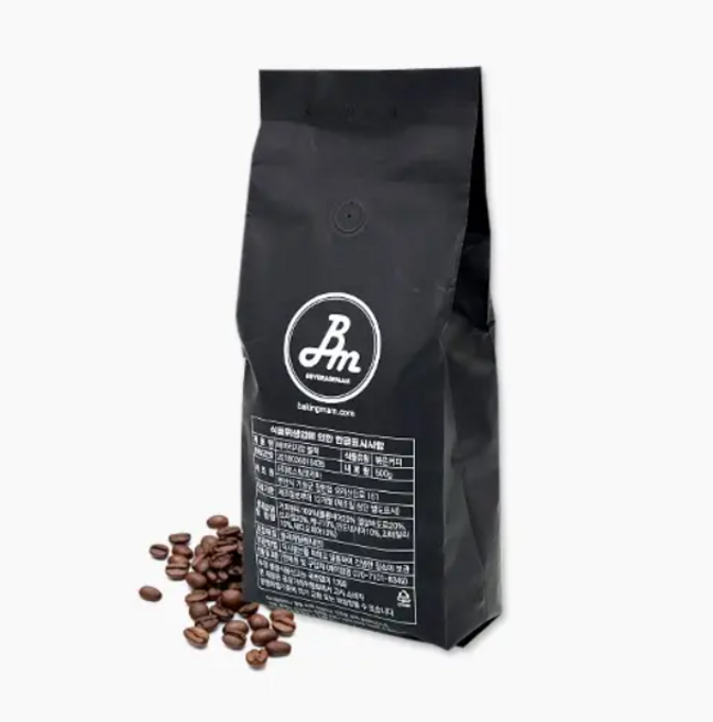 카페유로/BM베버리지맘 커피 원두 블랙, 1개, 500g