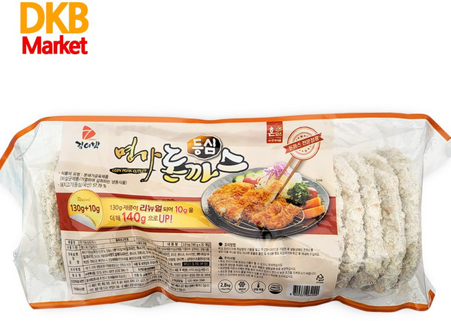 도깨비마켓 [DKB] 김이박 김이박 명가 등심 돈까스 2.8kg 돈까스전문점용, 1개