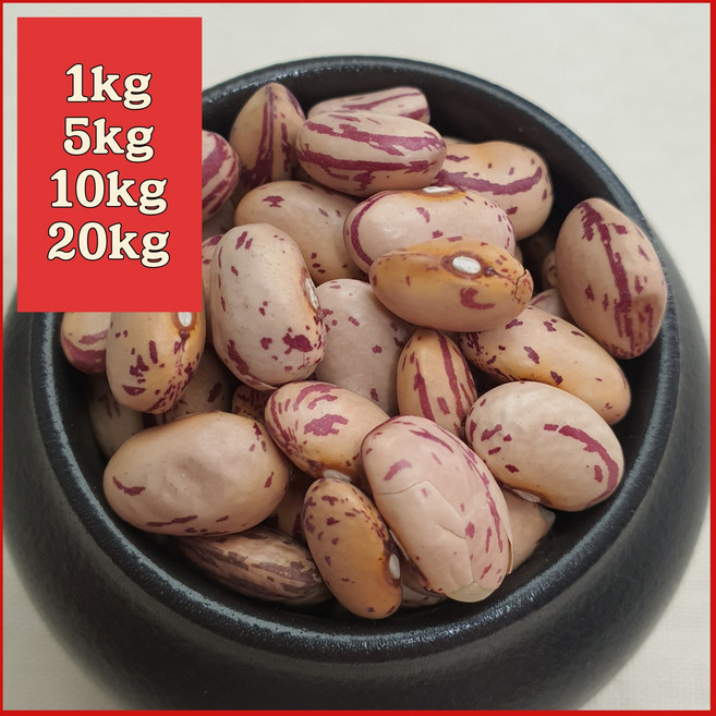 국산 강낭콩 호랑이콩 얼룩콩 매화콩 1키로 5키로 10키로 20키로, 1개, 1kg