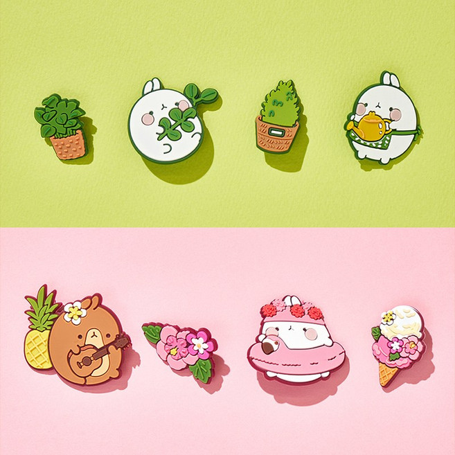 [정식 라이센스] 몰랑이 신발 꾸미기 파츠 세트 8종
