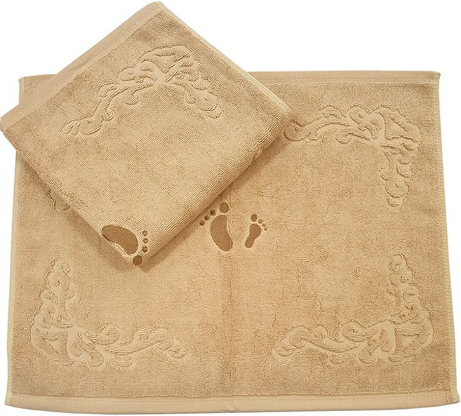 송월타올 발매트 삶아도되는 매트 2장, 베이지