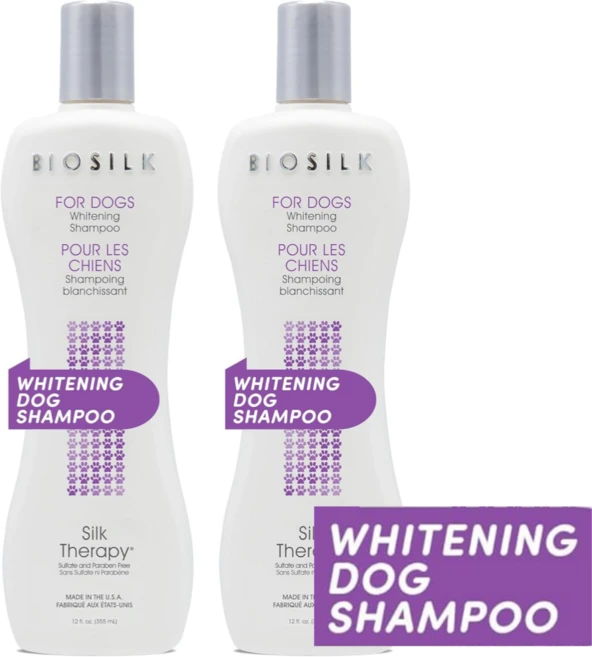 BioSilk 실크테라피 강아지샴푸 2개 바이오실크 실크테라피 샴푸 하얀강아지 샴푸 백모 (개당 355ml), 355ml - 쿠팡