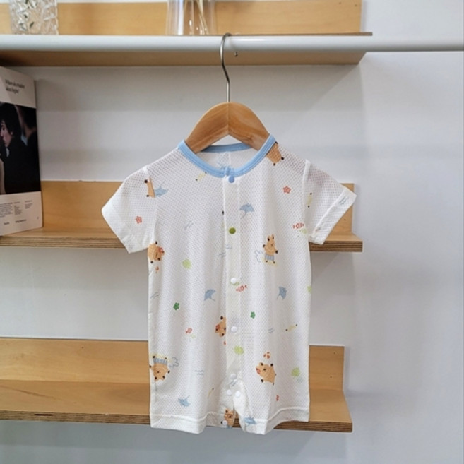 라썸베베 국내생산 신생아 아기 반팔 내복 내의 실내복 봄 가을 여름 겨울 메쉬 매쉬 출산 선물