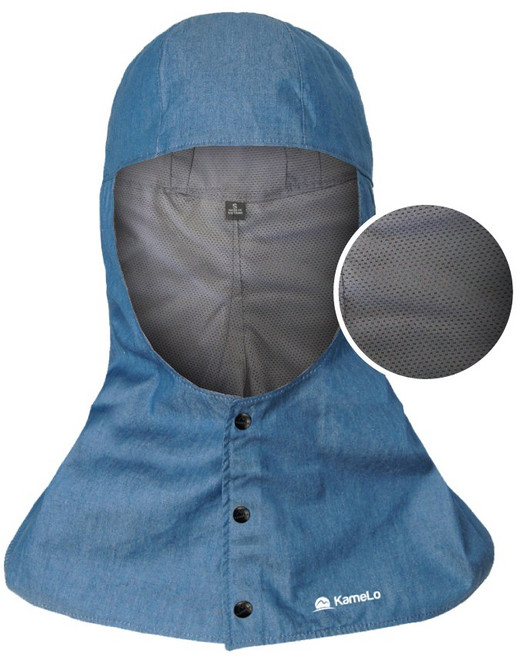 카멜로 시원한 메쉬 안감 UV 자외선차단 작업용 두건 1세트