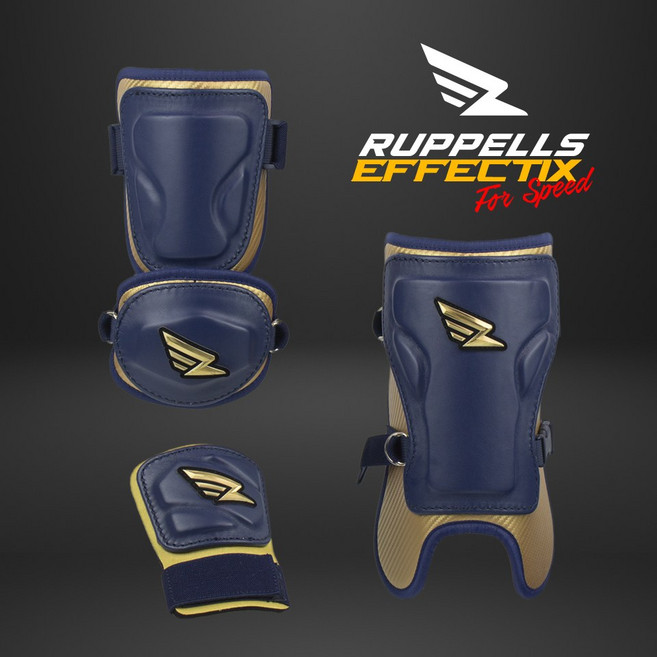 러펠스 이펙티스 골드메탈 야구 보호대 암가드 풋가드 손등가드 네이비/골드, 1개