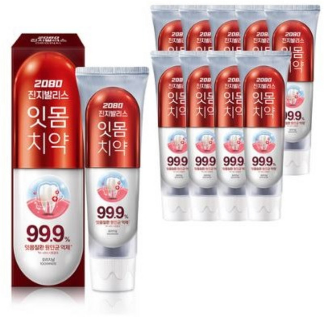 2080 진지발리스 오리지날 치약, 150g, 14개