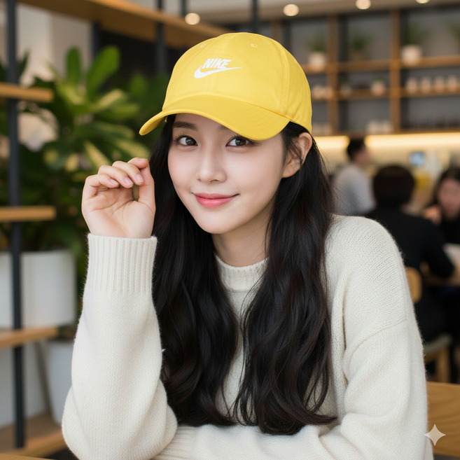 국내매장 나이키 볼캡 클럽 퓨추라 커플 야구모자 옐로우, 58, 1개