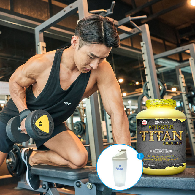 [특허인증] 보령헤비매스 머슬타이탄 프로틴 4kg 헬스보충제-쉐이커 증정 탄수화물강화 단백질보충제 아미노산, 1개