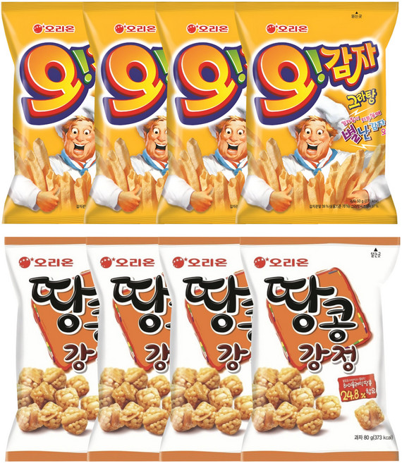 오리온 오!감자그라탕 땅콩강정, 4개, 130g