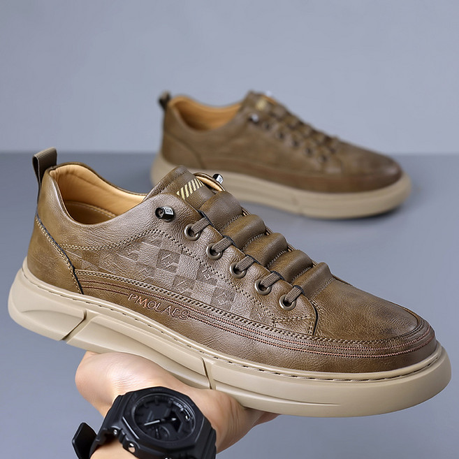 한아로지스 남성 패션 가죽 스니커즈