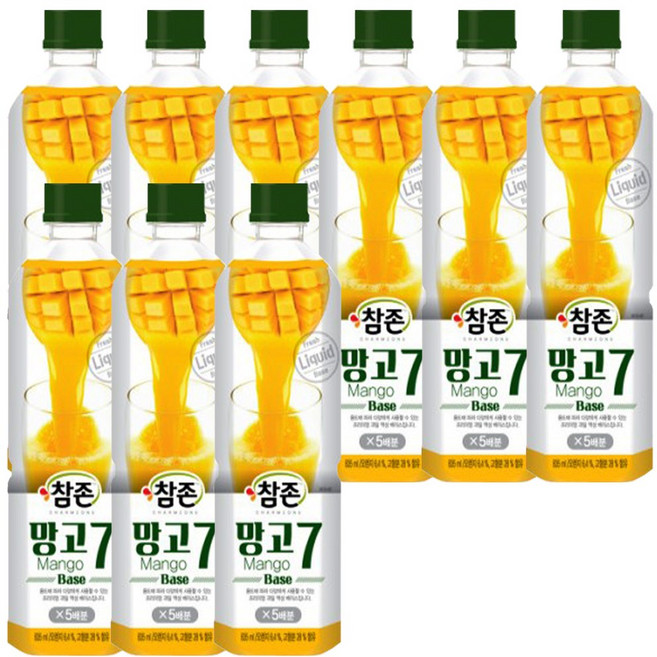 참존식품 망고7 원액 주스, 9개, 835ml