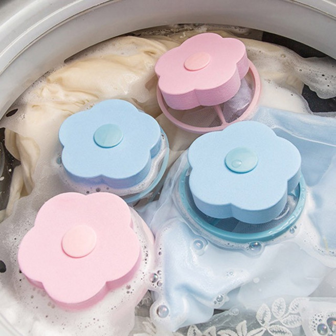 그린리빙 통돌이 세탁기 먼지 거름망, 핑크, 4개