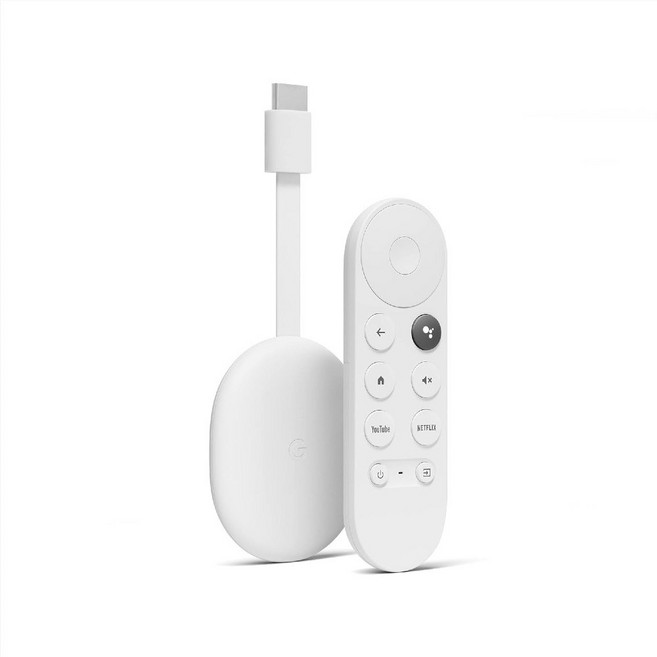 TV 스트리밍 장치 라이브 리모컨 미디어 Google 4K 가 포함된 크롬캐스트 - 음성 검색이 스틱 엔터테인먼트 HDR로 영화 프로그램 및 시청 Snow
