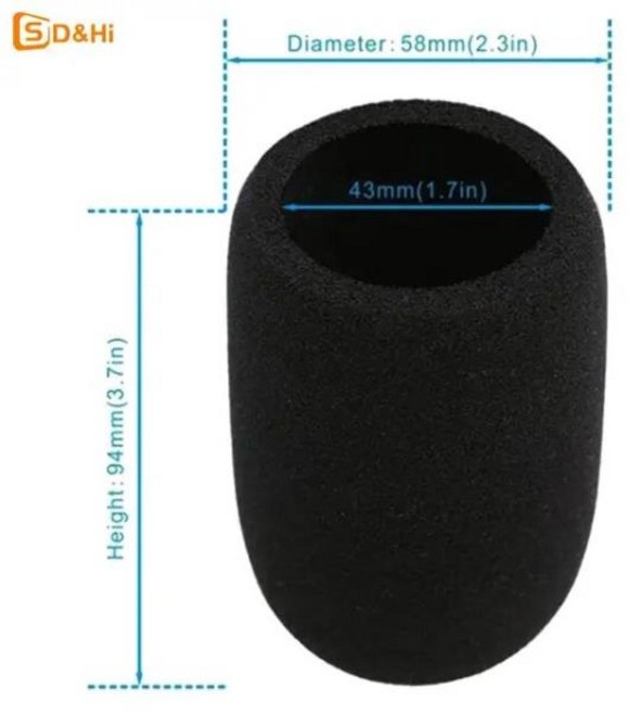 마이크 바람막이 커버 방풍 폼 팝 필터 오디오 테크니카 ATR2500 AT2035 AT4040 1 개, 01 onesize, 5Pcs