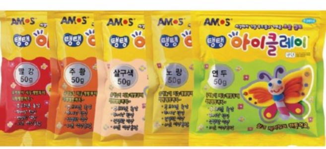 (올핀) 아모스 3000 탱탱아이클레이 50G 형광연두 - 박스 (100개입), 01주황, 3세트