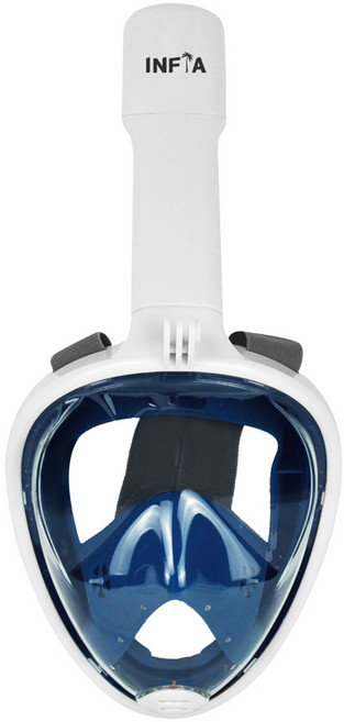 인피아 풀페이스 스노쿨링마스크 스노쿨링 세트, 다크블루
