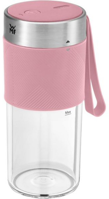 WMF 키친미니스 믹스 온 더 고 300ml 미니 믹서 투 USB 스무디 메이커 충전식 개인 블렌더 휴대용 믹서기 스무디와 쉐이크용 페트롤 블루, Pink