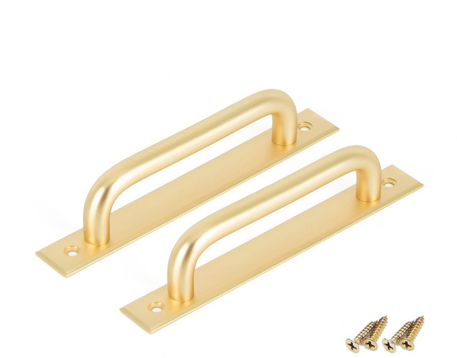 철물이네 슬림 모던 판손잡이 (중) P128, 2개, 골드무광
