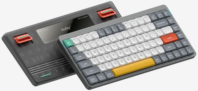 NuPhy Air75 V2 로우 프로파일 기계식 키보드 무선 블루투스 레이아웃 트라이 RGB 핫스왑 맞춤형 PC 사, 한개옵션2, 이끼 축(단축 60GF), 02 Grey