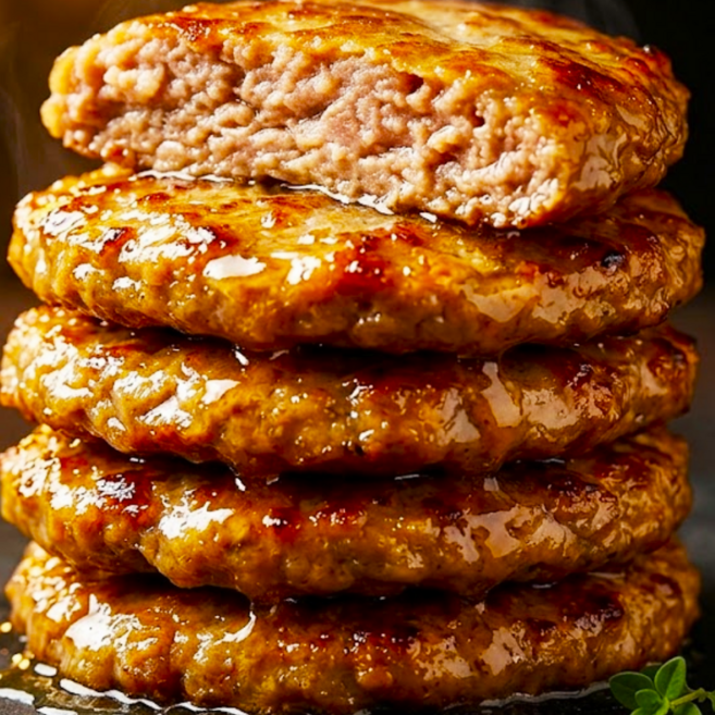 수제 함박스테이크 지리산 흑돼지 한돈 한우 육즙가득, 3개, 100g