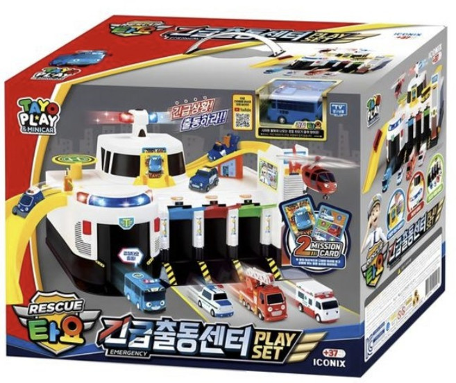 타요 긴급 출동센터 플레이 세트, 혼합색상, 1개
