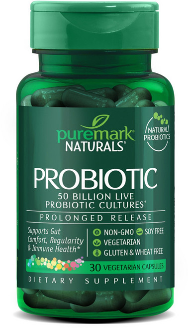 퓨어마크내추럴스 프로바이오틱 500억 라이브 컬쳐 베지테리안 캡슐, 1개, 30정