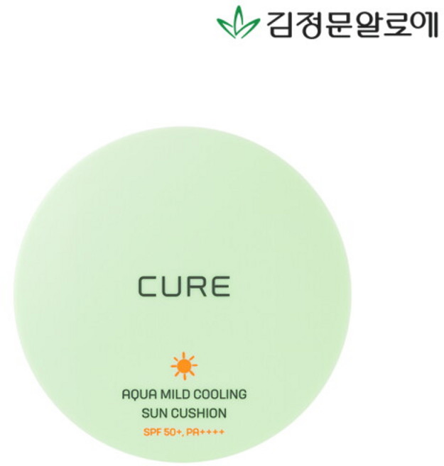 [김정문알로에] 큐어 아쿠아 마일드 쿨링 선쿠션 본품 시즌3 1개, 25g