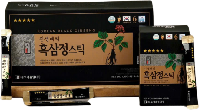 진생베리 흑삼정스틱 1350ml 홍삼진액 고려홍삼 (15mlx90포) [원산지:국내산], 90개, 15ml