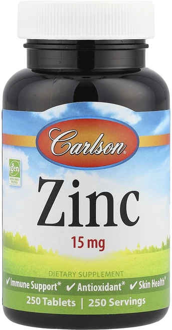 Carlson 아연 15mg 250정, 1개 - 쿠팡
