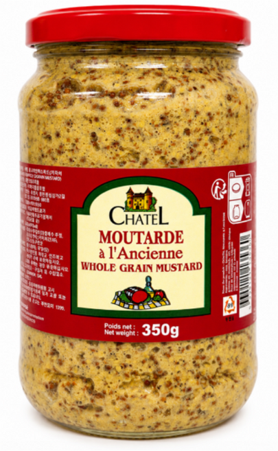 COVINOR SAS_CHATEL 저당 홀그레인 머스타드, 350g, 1개