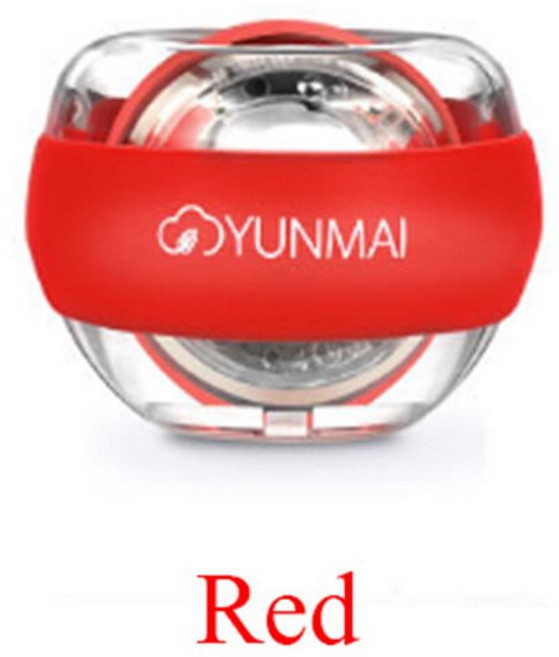 샤오미 빠른 배 yunmai 손목 조련사 LED Gyroball 근본적인 회 전자 자이로 스코프 팔뚝 운동가 자이로 공, 02 red, 1개