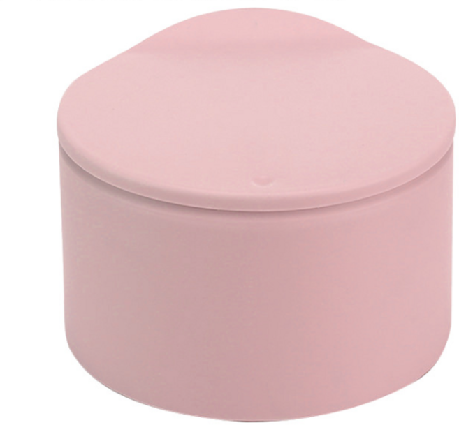 베리구즈 심플 모던 인테리어 쓰레기통 원형 원터치 미니 휴지통, 핑크, 1개