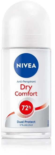NIVEA 妮維雅 止汗爽身乳液 50ml, 1個, Dry comfort 72h