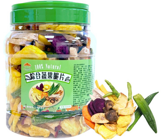 五桔國際 綜合蔬果脆片 (非油炸、無添加), 500g, 2個
