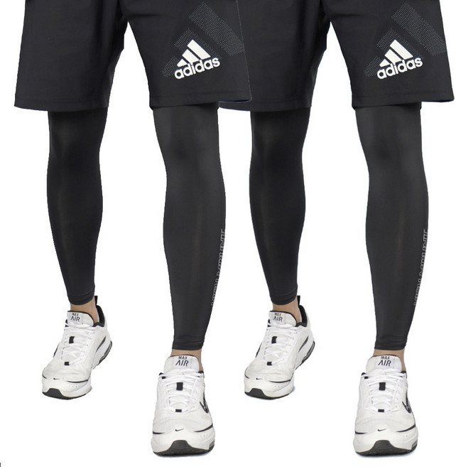 FOBEL 1+1 실리콘밴드 쿨다리토시 레그워머, 블랙+블랙, 1세트