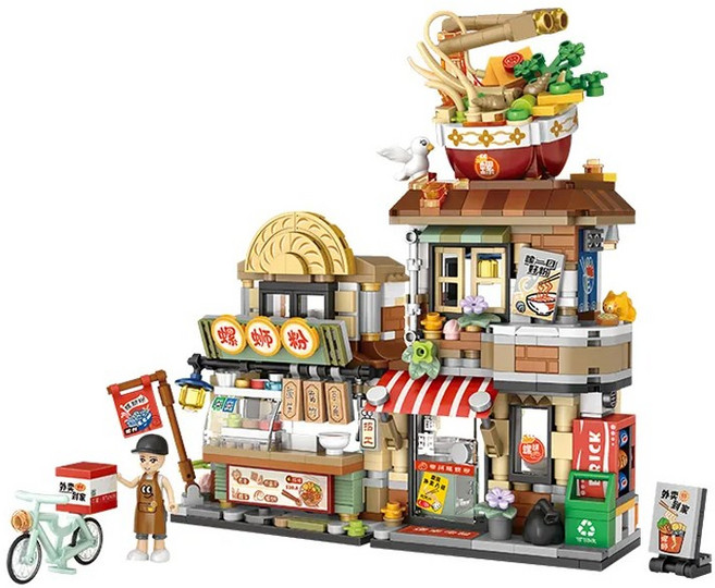 LOZ 미니블럭 나노블럭 상점 시리즈, 02.달팽이 국수가게, 1개