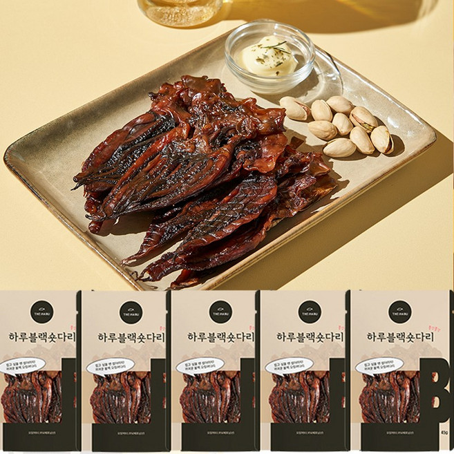 간편하게 즐기는 더하루 건어물안주 하루블랙숏다리, 5봉, 45g