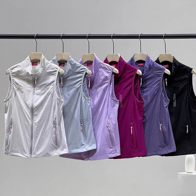 꽃소담 여성 여름 경량 등산조끼 기능성 퀵드라이 쿨 베스트 HXY26A915